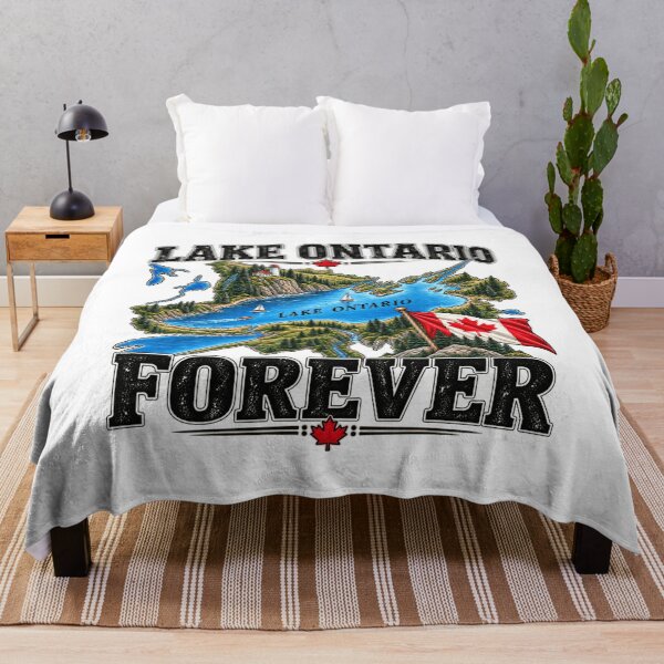 Item preview, Lake Ontario Forever Canada Great Lakes Map Canadian Pride Nature Lover designed and sold by 76Valeria.