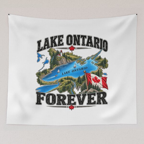 Item preview, Lake Ontario Forever Canada Great Lakes Map Canadian Pride Nature Lover designed and sold by 76Valeria.
