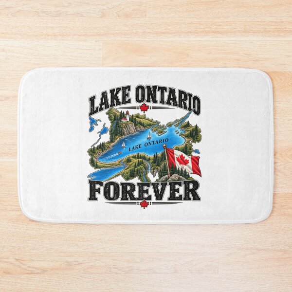 Item preview, Lake Ontario Forever Canada Great Lakes Map Canadian Pride Nature Lover designed and sold by 76Valeria.