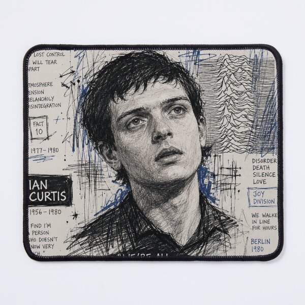 Item preview, Ian Curtis – Unknown Pleasures | Boreal Sketchbook Series No. 10 designed and sold by Boreal Apparel.
