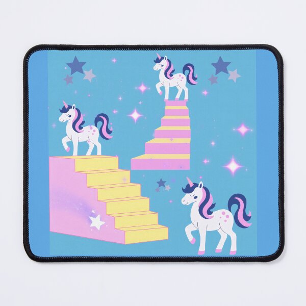 Item preview, Magical Kawaii Unicorns And Dreamy Stairs Pattern designed and sold by Azurart2.