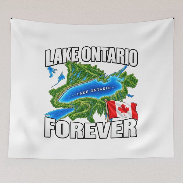 Item preview, Lake Ontario Forever Canada Great Lakes Map Canadian Pride Nature Lover designed and sold by 76Valeria.