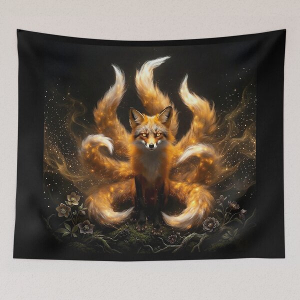 Item preview, Nine-Tail Kitsune | Gothic Fantasy Fox Art designed and sold by Briarmoire.
