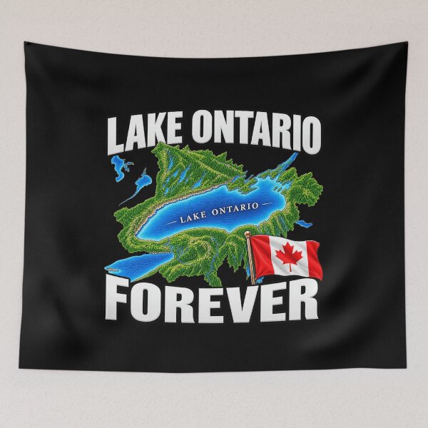 Item preview, Lake Ontario Forever Canada Great Lakes Map Canadian Pride Nature Lover designed and sold by 76Valeria.