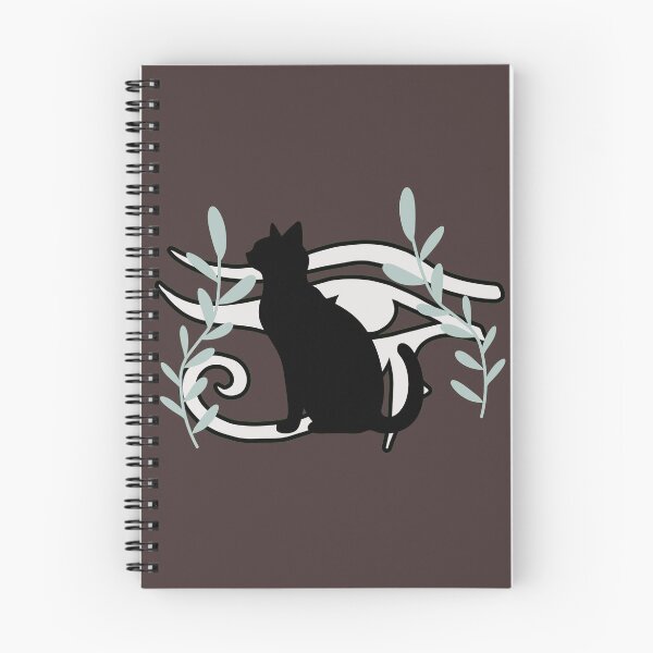 Item preview, Aesthetic Black Cat with Egyptian Eye and Botanical Leaves Minimalist Art designed and sold by LailaStudiosArt.