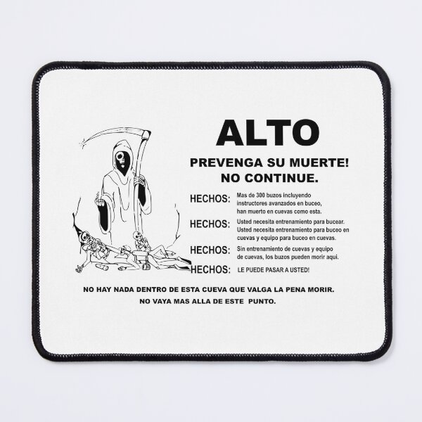 Item preview, Cave Diving Warning Sign 2 Ojos SPANISH designed and sold by veryarticulated.