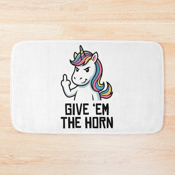 Item preview, Give Em The Horn Angry Unicorn Middle Finger designed and sold by Amir Faysal.