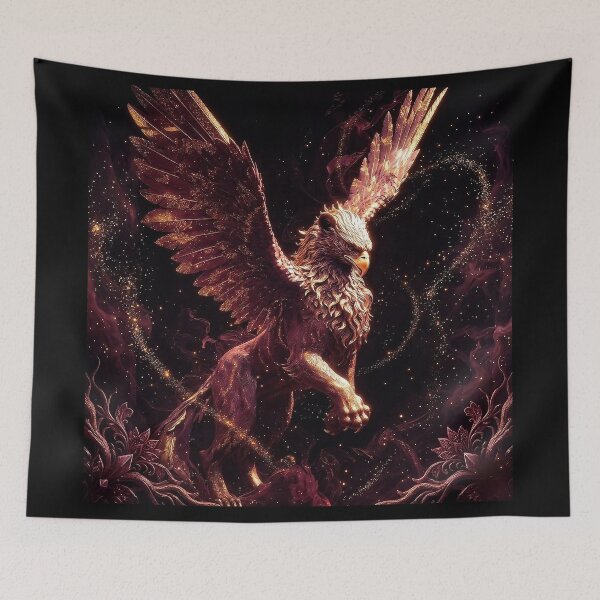 Item preview, Golden Griffin | Romantasy Fantasy Creature Art designed and sold by Briarmoire.