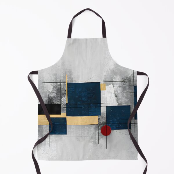 Item preview, Minimalist Royal Blue and Beige Geometric Bauhaus Abstract Wall Art designed and sold by LuxocaDesigns24.
