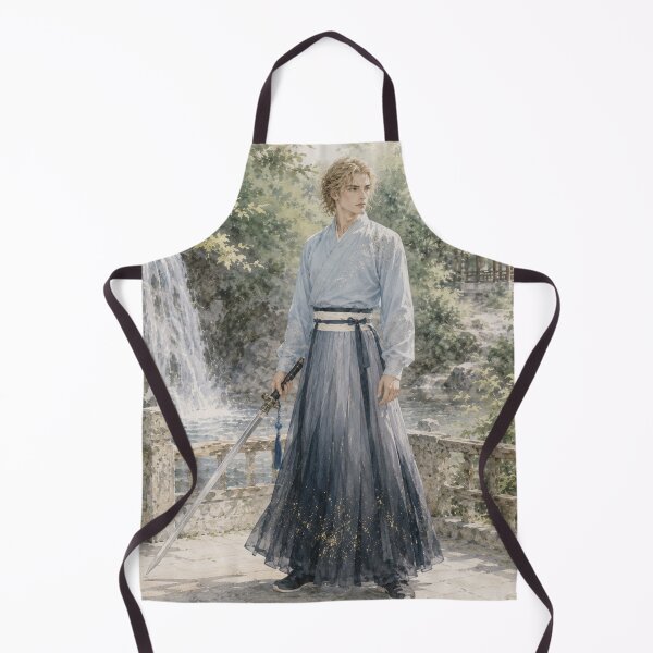 Item preview, Beautiful Watercolor Hanfu Swordsman Chinese Anime Art designed and sold by PastelPetalsCo.