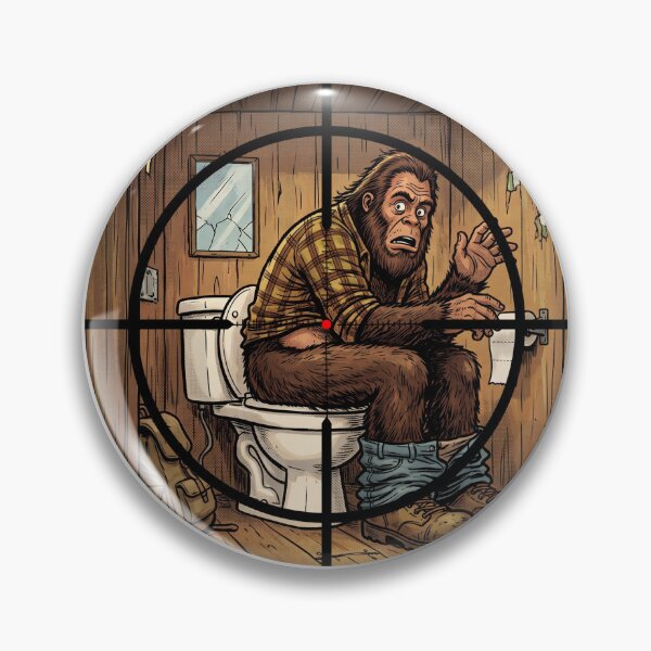 Item preview, Funny Bigfoot Sighting - Sasquatch On The Toilet designed and sold by Spank My Yeti.