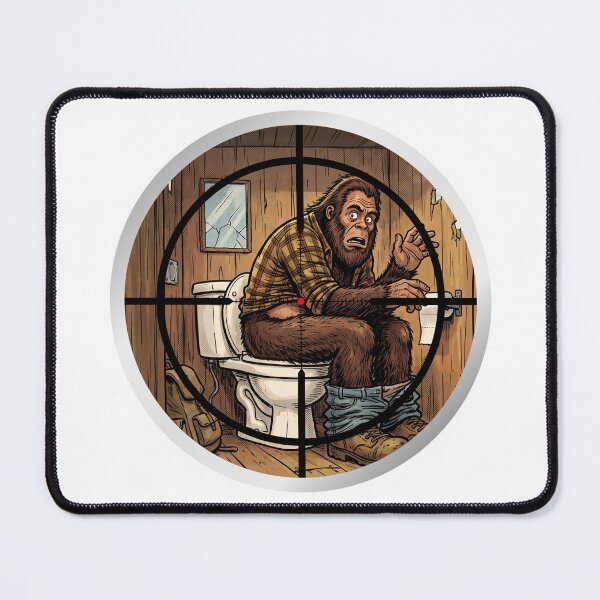 Item preview, Funny Bigfoot Sighting - Sasquatch On The Toilet designed and sold by Spank My Yeti.