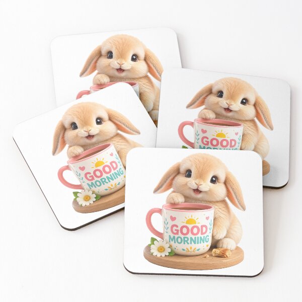 Item preview, Sunrise Snuggles: A Bunny’s Good Morning Brew designed and sold by BlissBlvdShop.