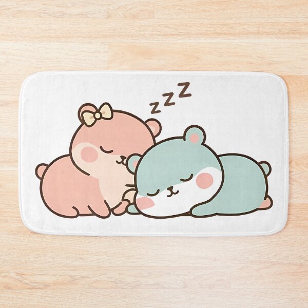 Item preview, Cozy Napping Bear Couple - Kawaii Sleeping Pastel Bears designed and sold by Cuddly-Critters.