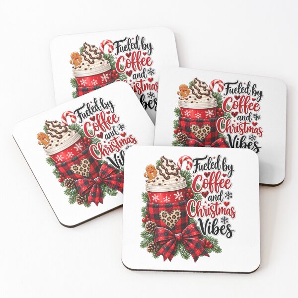 Item preview, Fueled by Coffee and Christmas Vibes Cozy Holiday Design designed and sold by TinyWeird.