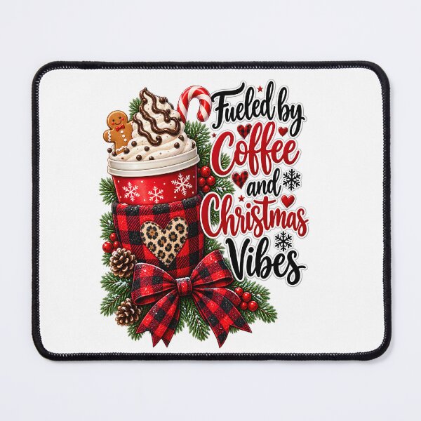 Item preview, Fueled by Coffee and Christmas Vibes Cozy Holiday Design designed and sold by TinyWeird.