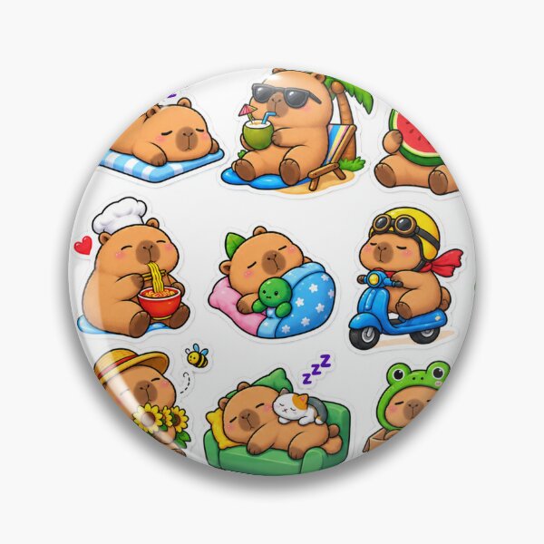 Item preview, Cute Lazy Capybaras designed and sold by raspeed.
