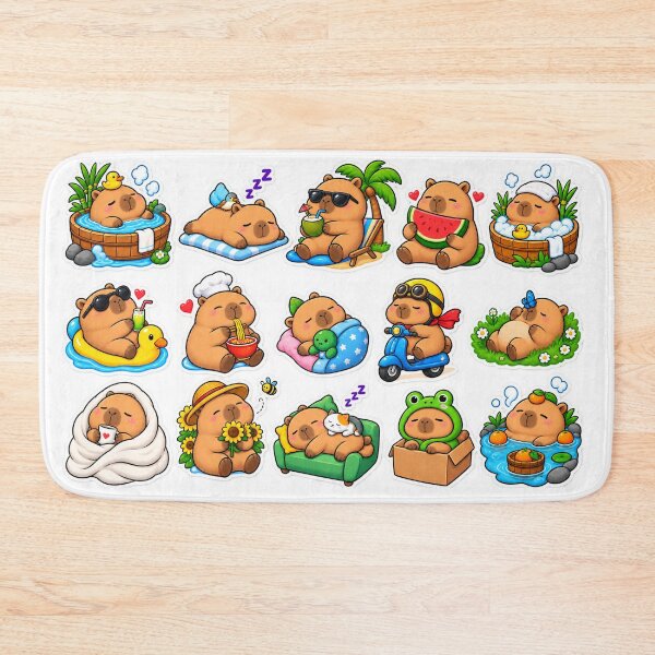 Item preview, Cute Lazy Capybaras designed and sold by raspeed.