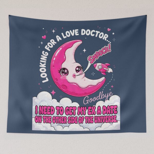 Item preview, Looking For A Love Doctor Funny Moon Rocket Sarcastic Ex Design designed and sold by CopyVibes.