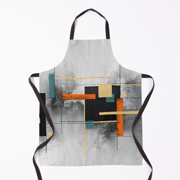 Item preview, Minimalist Turquoise and Orange Geometric Bauhaus Abstract Wall Art designed and sold by LuxocaDesigns24.