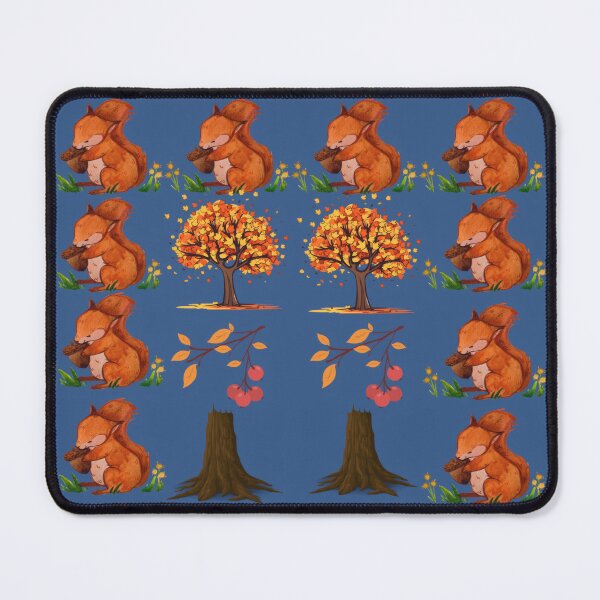 Item preview, Cozy Autumn Squirrels And Fall Forest Pattern designed and sold by Azurart2.