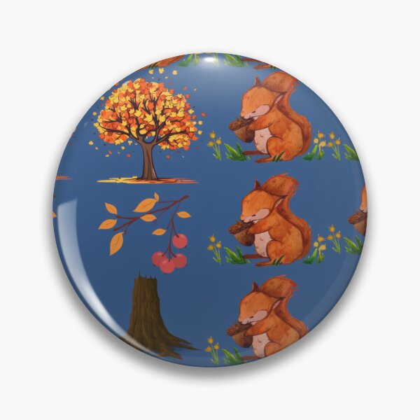 Item preview, Cozy Autumn Squirrels And Fall Forest Pattern designed and sold by Azurart2.