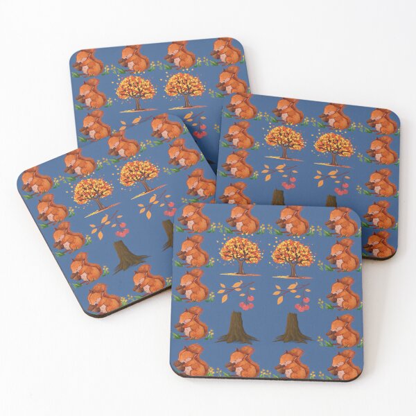 Item preview, Cozy Autumn Squirrels And Fall Forest Pattern designed and sold by Azurart2.