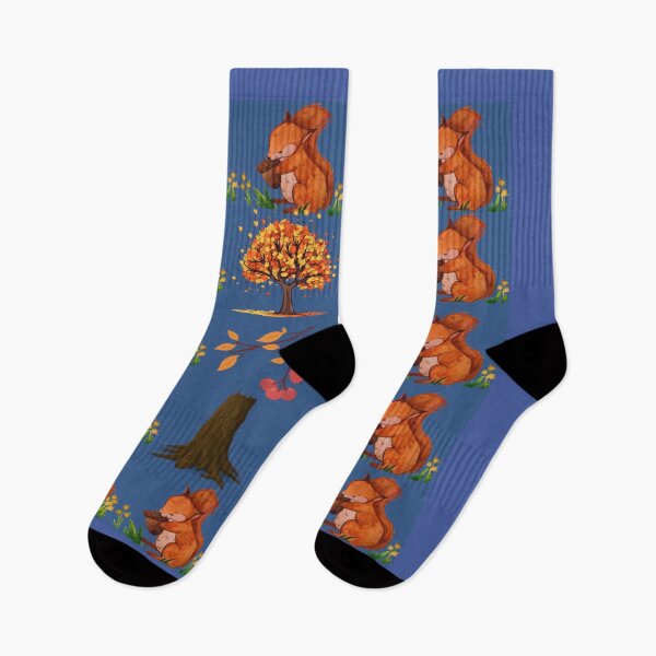 Item preview, Cozy Autumn Squirrels And Fall Forest Pattern designed and sold by Azurart2.