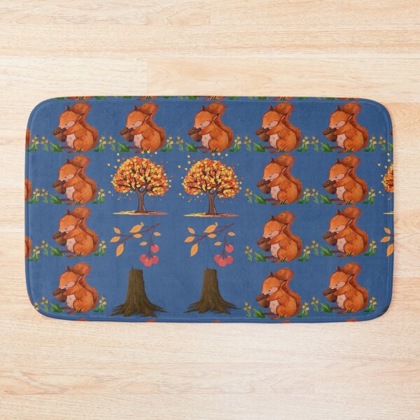 Item preview, Cozy Autumn Squirrels And Fall Forest Pattern designed and sold by Azurart2.
