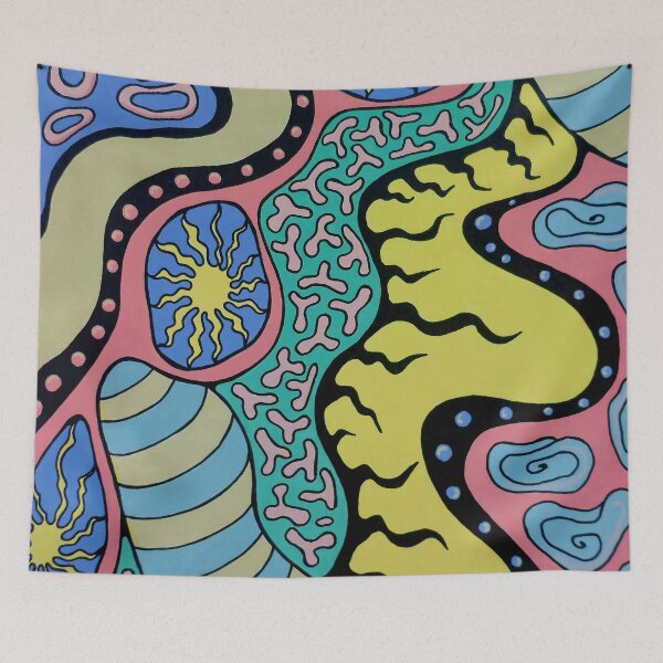 Item preview, Cosmic Map | Psychedelic Boho Wall Art designed and sold by WonderwildArt.
