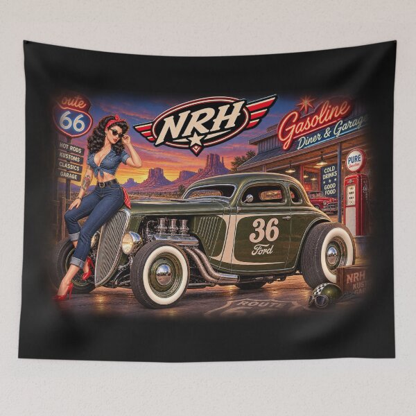 Item preview, Vintage 1936 Hot Rod Garage Art designed and sold by Normandy Road Heritage™ - Vintage Garage Art.