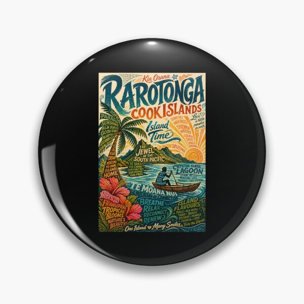 Item preview, Rarotonga Cook Islands Polynesian Lagoon And Te Vara Nui Heritage designed and sold by LaveraRoper.