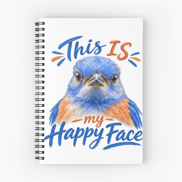 Item preview, This is my happy face! Grouchy bluebird designed and sold by Tara's Nature Shop.
