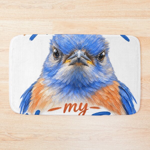 Item preview, This is my happy face! Grouchy bluebird designed and sold by Tara's Nature Shop.