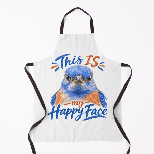 Item preview, This is my happy face! Grouchy bluebird designed and sold by Tara's Nature Shop.