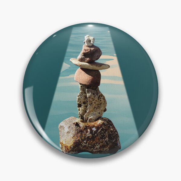 Item preview, Find Balance Stay Centered Stone Zen Photo Collage designed and sold by JurateArt-DK.