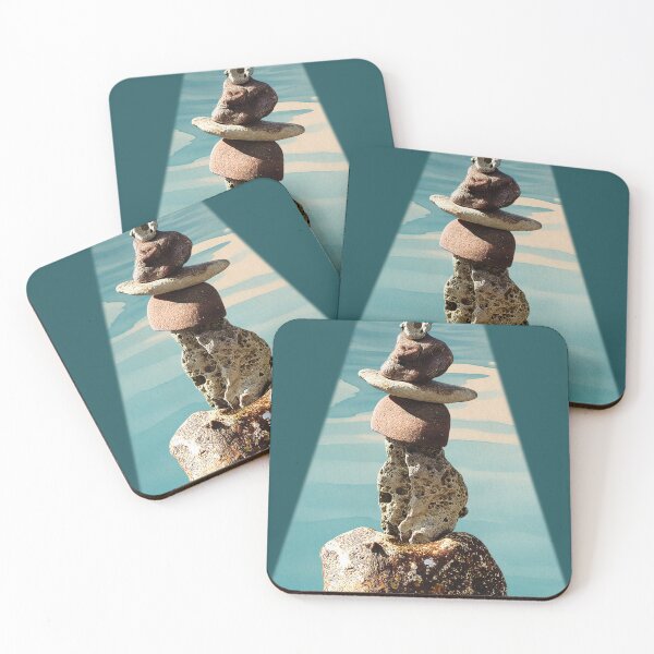 Item preview, Find Balance Stay Centered Stone Zen Photo Collage designed and sold by JurateArt-DK.