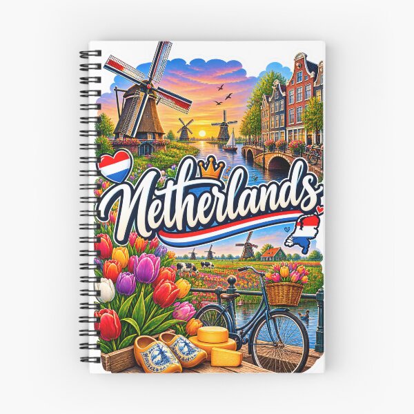 Item preview, Netherlands Vintage Travel Poster | Windmills & Tulips Holland Heritage Art designed and sold by alexcorporation.