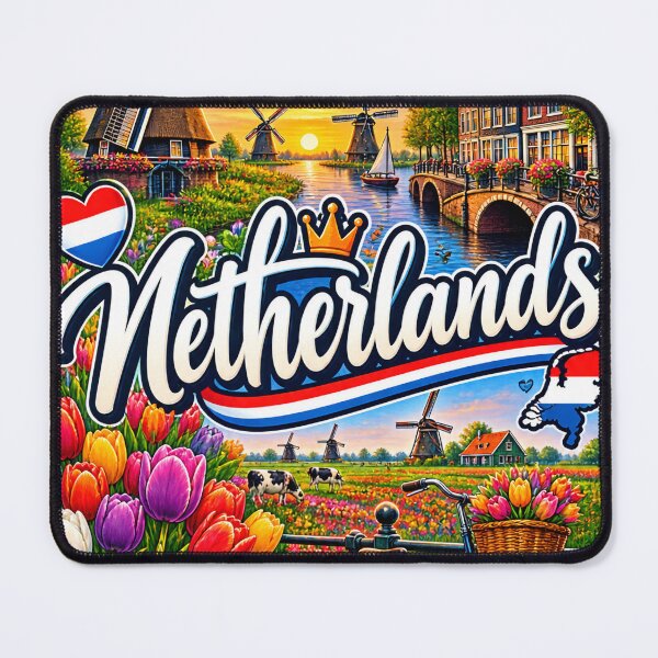 Item preview, Netherlands Vintage Travel Poster | Windmills & Tulips Holland Heritage Art designed and sold by alexcorporation.