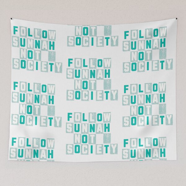 Item preview, Follow Sunnah Not Society (V.1) – Bold Islamic Reminder Typography designed and sold by D-Islamic.