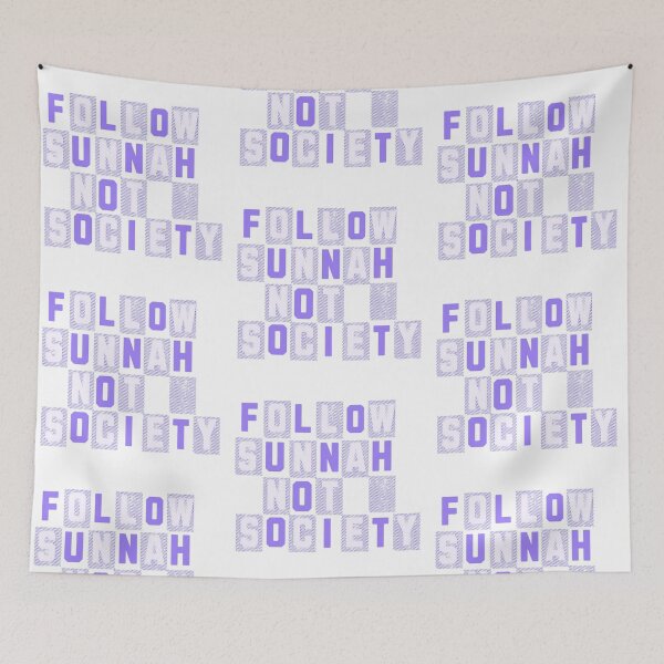 Item preview, Follow Sunnah Not Society (V.2) – Bold Islamic Reminder Typography designed and sold by D-Islamic.
