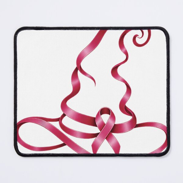 Item preview, pink ribbon awareness abstract elegant line art designed and sold by otaku.edwardj.