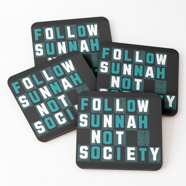 Item preview, Follow Sunnah Not Society (V.3) – Bold Islamic Reminder Typography designed and sold by D-Islamic.