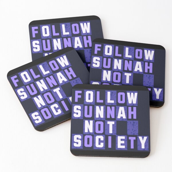 Item preview, Follow Sunnah Not Society (V.4) – Bold Islamic Reminder Typography designed and sold by D-Islamic.