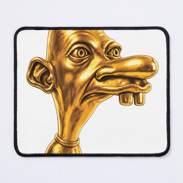 Item preview, golden goblin head surreal fantasy character portrait designed and sold by otaku.edwardj.