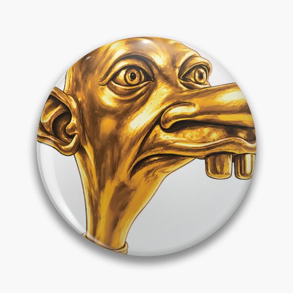 Item preview, golden goblin head surreal fantasy character portrait designed and sold by otaku.edwardj.