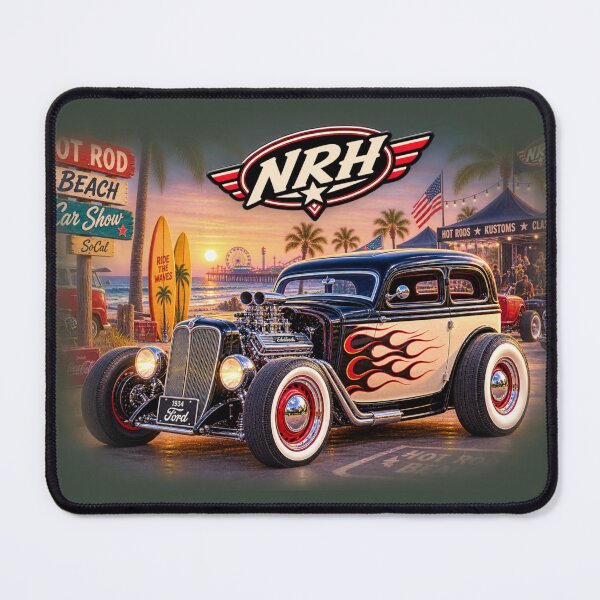 Item preview, Vintage 1936 Hot Rod Beach Garage designed and sold by Normandy Road Heritage™ - Vintage Garage Art.