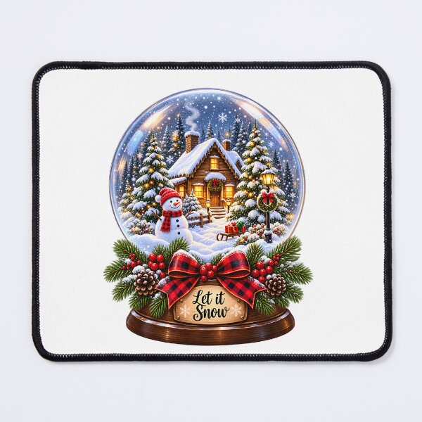 Item preview, Let It Snow Cozy Christmas Snow Globe designed and sold by TinyWeird.