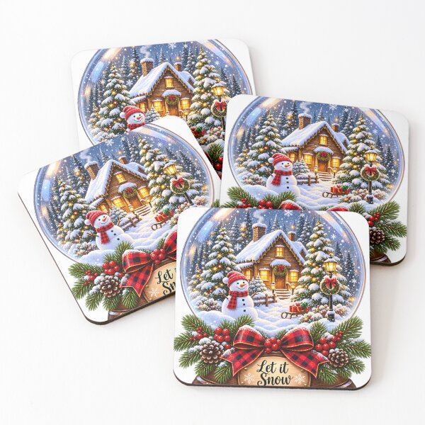 Item preview, Let It Snow Cozy Christmas Snow Globe designed and sold by TinyWeird.