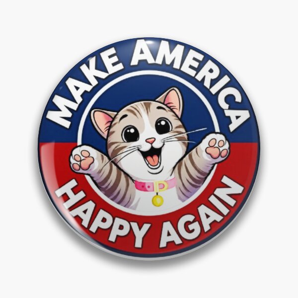 Item preview, Make America Happy Again" Funny Cute Tabby Cat Political Parody designed and sold by INKRebelGraphic.